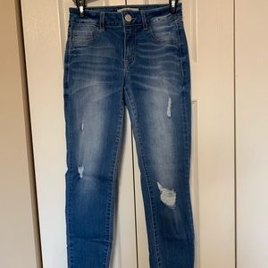 Charlotte Russe medium washed skinny jeans. Size 0